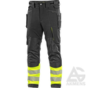 Trousers CXS NAOS HV, black/yellow (stretch)