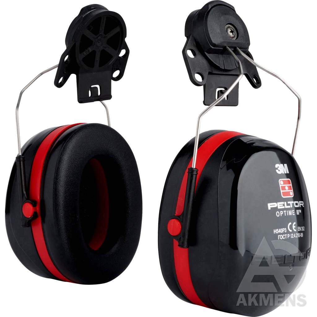 [SG-AUSINES-DARBUI-OPTIME-III-TVIRTINAMOS-PRIE-SALMO] Work Ear Defenders OPTIME III, helmet-mounted