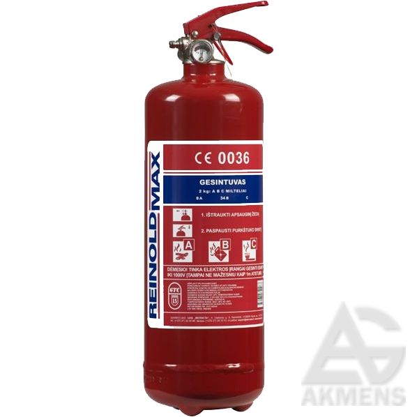 [SG-GESINTUVAS-RM2000] Ugunsdzēšamais aparāts RM2000, 2 kg.