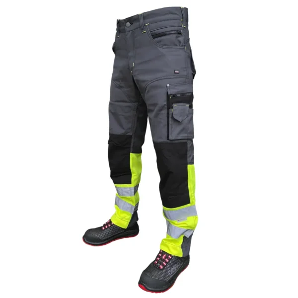 Darba bikses Pesso Canvas HI-VIS, pelēkas