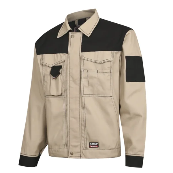 Work jacket Pesso made from extra-durable TWILL fabric, beige