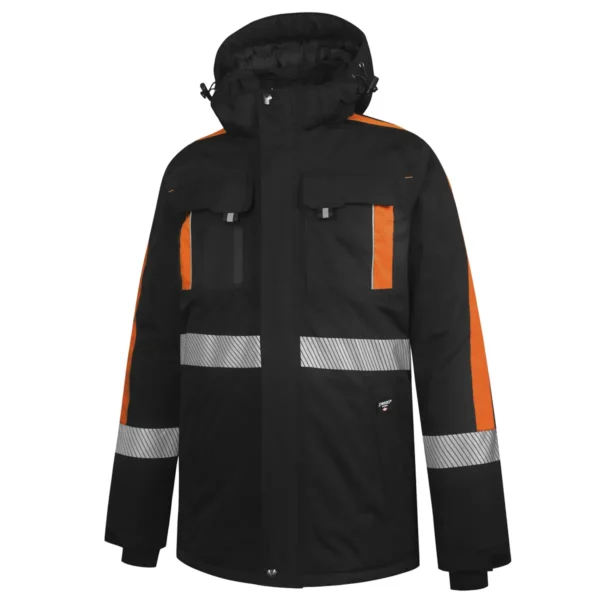 Waterproof warm jacket Pesso Nova, black/orange