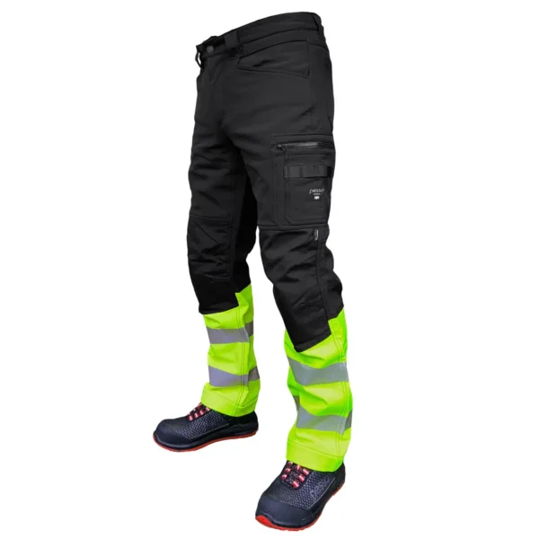 [MERCURY_G/50] Softshell trousers Pesso MERCURY_G, black/yellow (50)