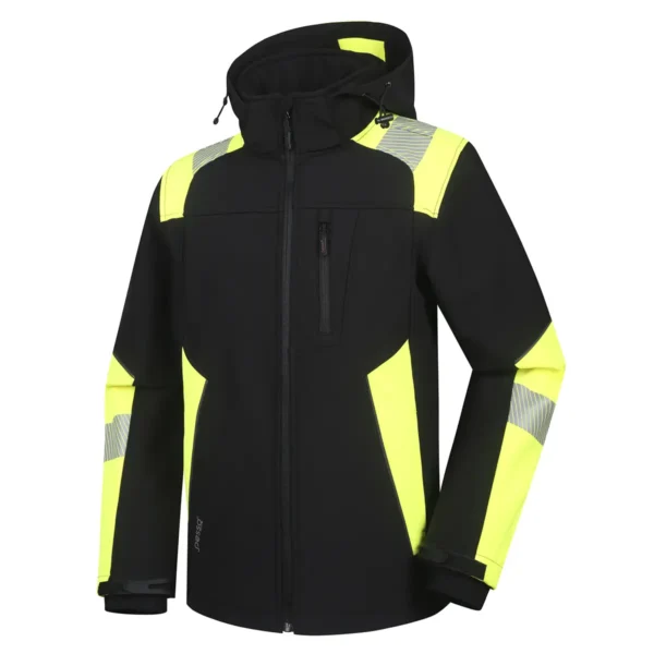 Softshell jaka Pesso ASTRA, melna/dzeltena