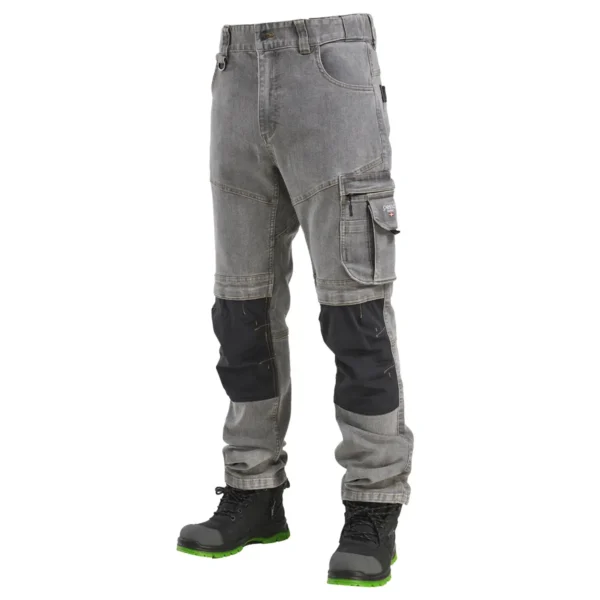 [KD155_Grey/S] Work trousers Pesso Denim Flex Ultimate Strech 155, grey (S)