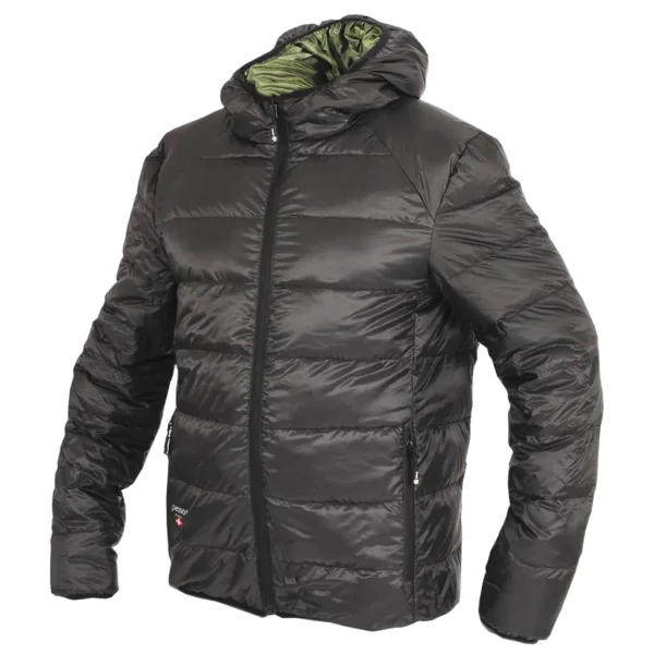 [KARLSTAD/S] Reversible lightweight jacket Pesso KARLSTAD, black – green (S)