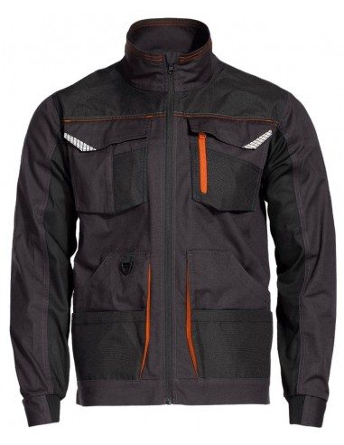 [CW-DARBINIS-SVARKAS-KASTOR-STRETCH-PILKA-ORANZI-50] Work jacket | KASTOR STRETCH (Pelēka/oranža, 50)